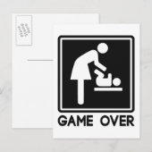 Game over New Baby voor Oudere Mam Aankondigingskaart (Voorkant / Achterkant)