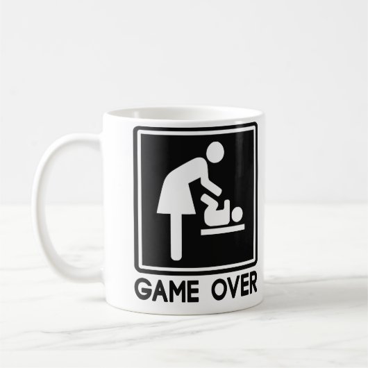 Game over New Baby voor Oudere Mam Koffiemok (Links)