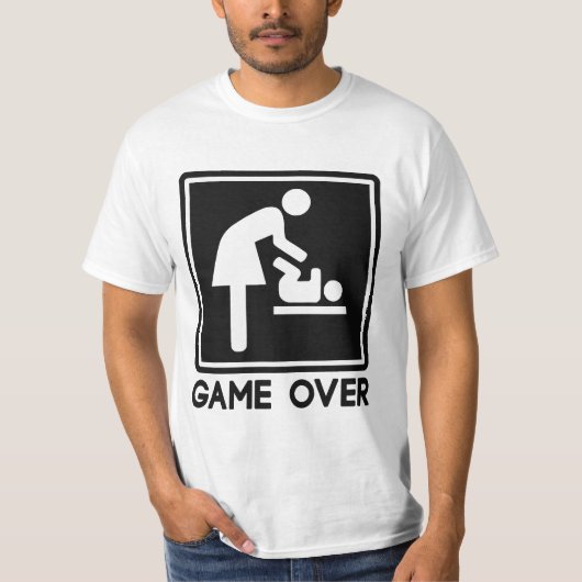 Game over New Baby voor Oudere Mam T-shirt (Voorkant)