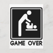 Game over New Baby voor ouders pa Aankondigingskaart (Voorkant)