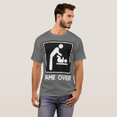 Game over New Baby voor ouders Papa T-shirt (Voorkant volledig)