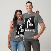 Game over New Baby voor ouders Papa T-shirt (Unisex)