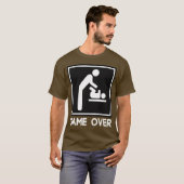 Game over New Baby voor ouders Papa T-shirt (Voorkant volledig)