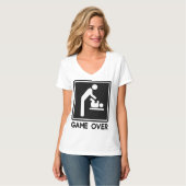 Game over New Baby voor ouders Papa T-shirt (Voorkant volledig)