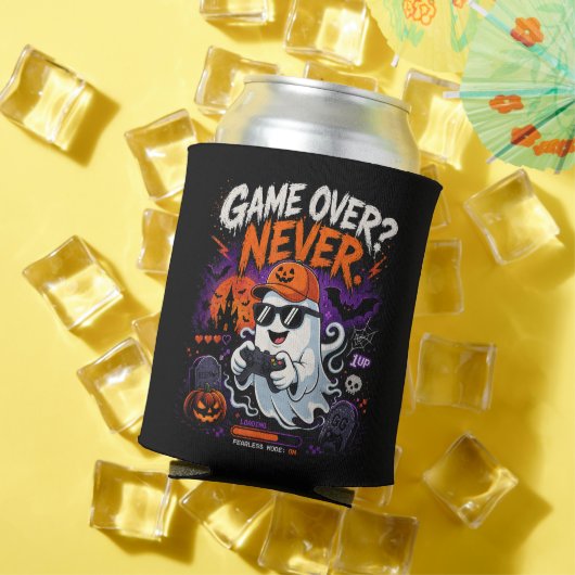 Game Over Nooit Grappige Gamer Geest Halloween Blikjeskoeler (Insitu Zomer)