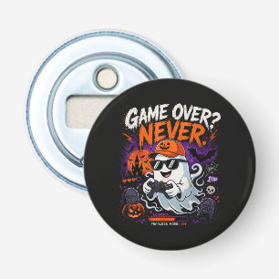 Game Over Nooit Grappige Gamer Geest Halloween Button Flesopener