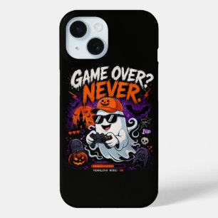 Game Over Nooit Grappige Gamer Geest Halloween iPhone 15 Case