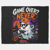 Game Over Nooit Grappige Gamer Geest Halloween Fleece Deken (Voorkant (Horizontaal))