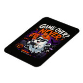 Game Over Nooit Grappige Gamer Geest Halloween Magneet (Linkerzijde)