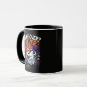 Game Over Nooit Grappige Gamer Geest Halloween Mok (Voorkant links)