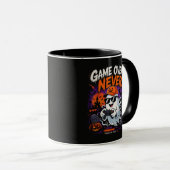 Game Over Nooit Grappige Gamer Geest Halloween Mok (Voorkant rechts)