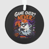 Game Over Nooit Grappige Gamer Geest Halloween Ornament (achterkant)