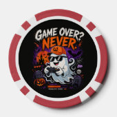 Game Over Nooit Grappige Gamer Geest Halloween Poker Chips (Achterkant)