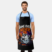 Game Over Nooit Grappige Gamer Geest Halloween Schort (Gedragen)