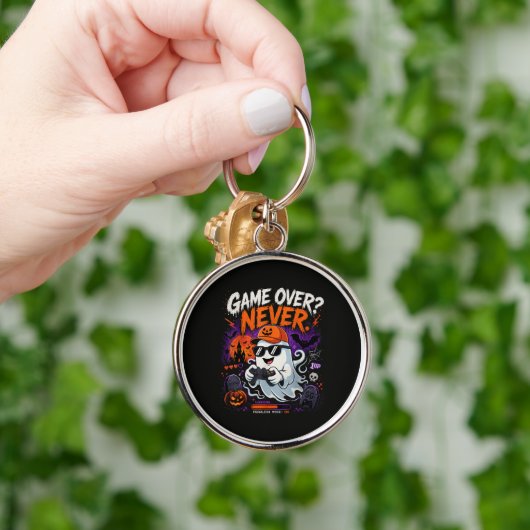 Game Over Nooit Grappige Gamer Geest Halloween Sleutelhanger (Hand)