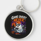 Game Over Nooit Grappige Gamer Geest Halloween Sleutelhanger (Voorkant)