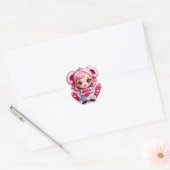 Game Over? Nooit Liefde Ronde Sticker (Envelop)