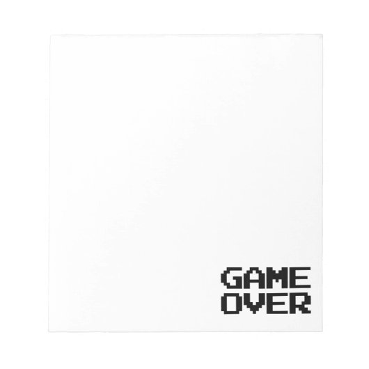 Game over notitieblok (Voorkant)
