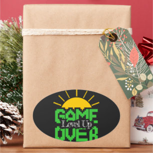 Game Over: oude games nieuw leven inblazen, je spe Ovale Sticker