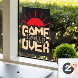 Game Over: oude games nieuw leven inblazen, je spe Raamsticker