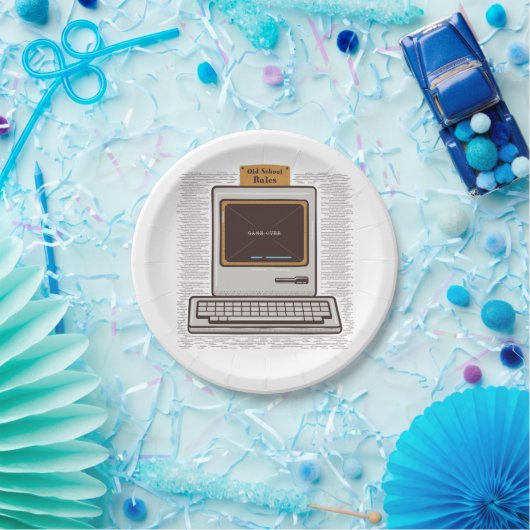 Game over oude pc papieren bordje (Feest)