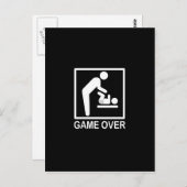 Game over papa Funny Pictogram Briefkaart (Voorkant / Achterkant)