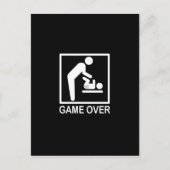 Game over papa Funny Pictogram Briefkaart (Voorkant)