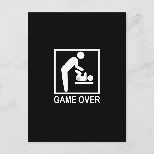 Game over papa Funny Pictogram Briefkaart (Voorkant)