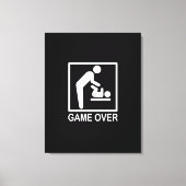 Game over papa Funny Pictogram Canvas Afdruk (Voorkant)