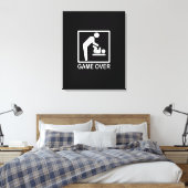 Game over papa Funny Pictogram Canvas Afdruk (Insitu (Slaapkamer))