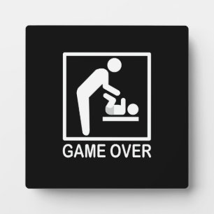 Game over papa Funny Pictogram Fotoplaat