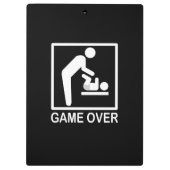 Game over papa Funny Pictogram Klembord (Achterkant)