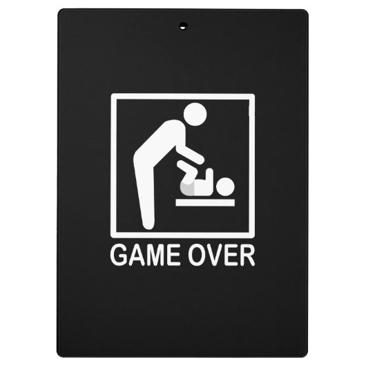 Game over papa Funny Pictogram Klembord (Achterkant)