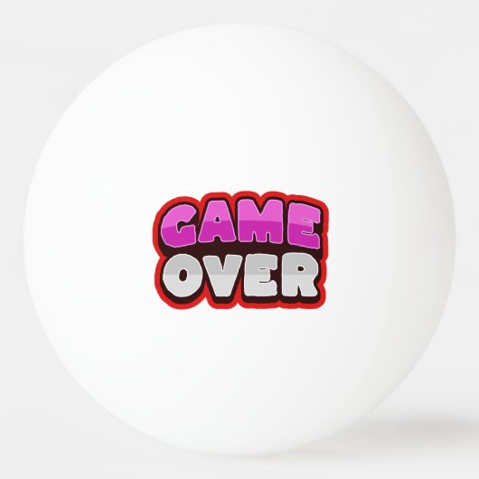 GAME OVER Ping Pong Ballen (Voorkant)