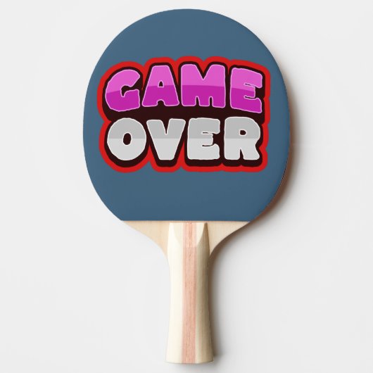 GAME OVER Ping Pong Paddle Tafeltennisbatje (Voorkant)