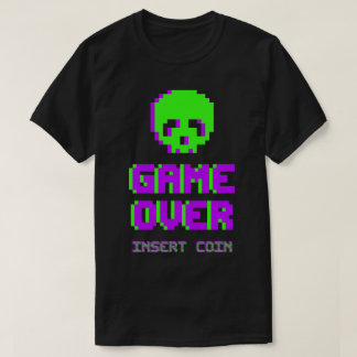 Game Over Pixel Art Schedel T-shirt