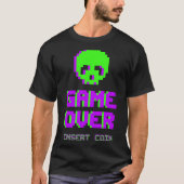 Game Over Pixel Art Skull T-shirt (Voorkant)