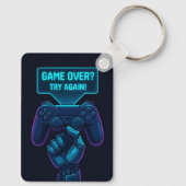Game over? Probeer het nog eens! – Cool futuristis Sleutelhanger (Achterkant)
