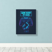 Game over? Probeer het nog eens! – Futuristisch Ga Canvas Afdruk (Insitu (Houten vloer))