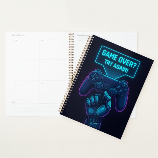 Game over? Probeer het nog eens! – Futuristische G Planner (Display)