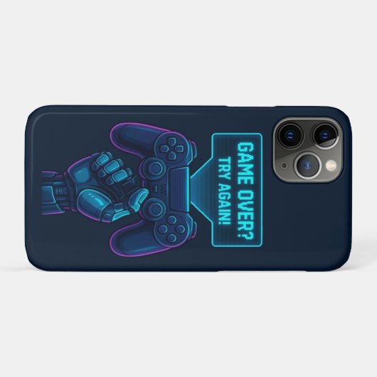 Game over? Probeer het nog eens! Futuristische Gam Case-Mate iPhone Case (Achterkant (horizontaal))