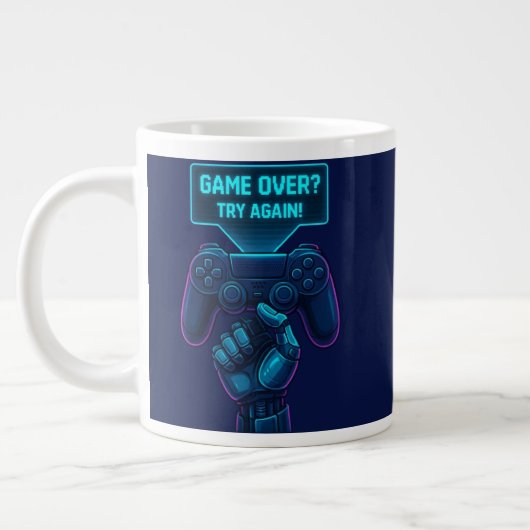 Game over? Probeer het nog eens! Futuristische Gam Grote Koffiekop (Links)