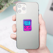 Game Over Probeer Opnieuw – Retro Pixel Gamer Sticker (Telefoon)