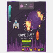 Game over purple blanket fleece deken (Voorkant)