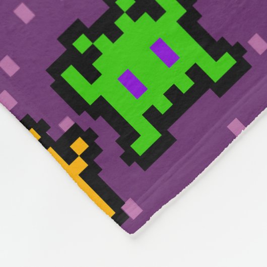 Game over purple blanket fleece deken (Hoek)