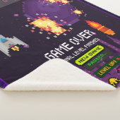 Game over purple blanket sherpa deken (3/4)