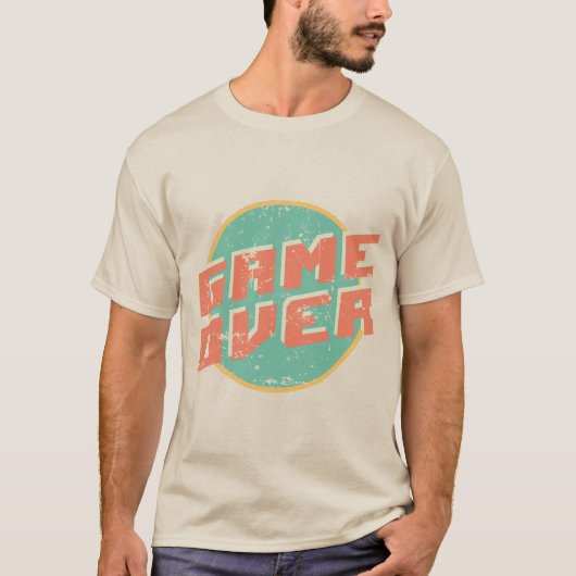 Game Over Retro Arcade Gamer  Verontwaardigd T-shirt (Voorkant)