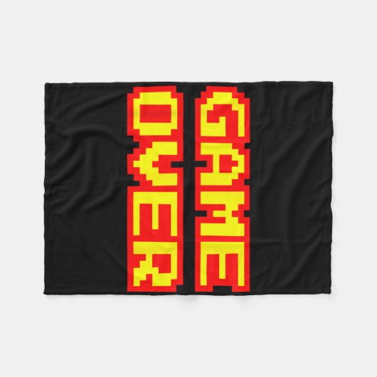 Game Over  Retro Arcade Videogames Gaming Fleece Deken (Voorkant (Horizontaal))