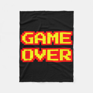 Game Over  Retro Arcade Videogames Gaming Fleece Deken