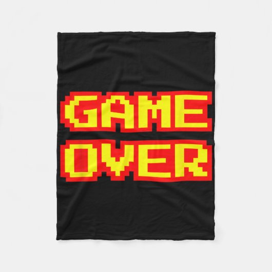 Game Over  Retro Arcade Videogames Gaming Fleece Deken (Voorkant)
